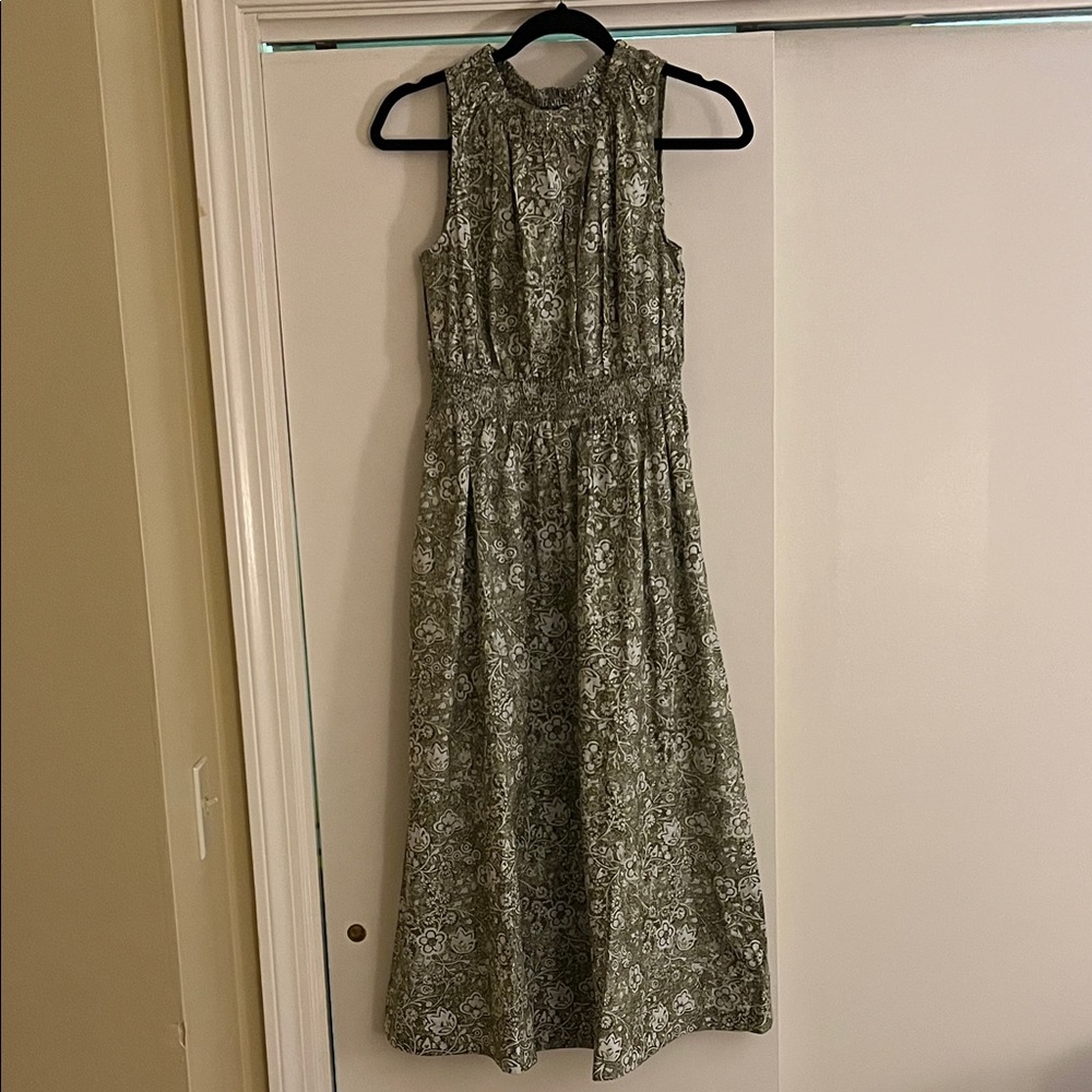 TUCKERNUCK Green Bergamot Floral Walker Midi Dress NWT S